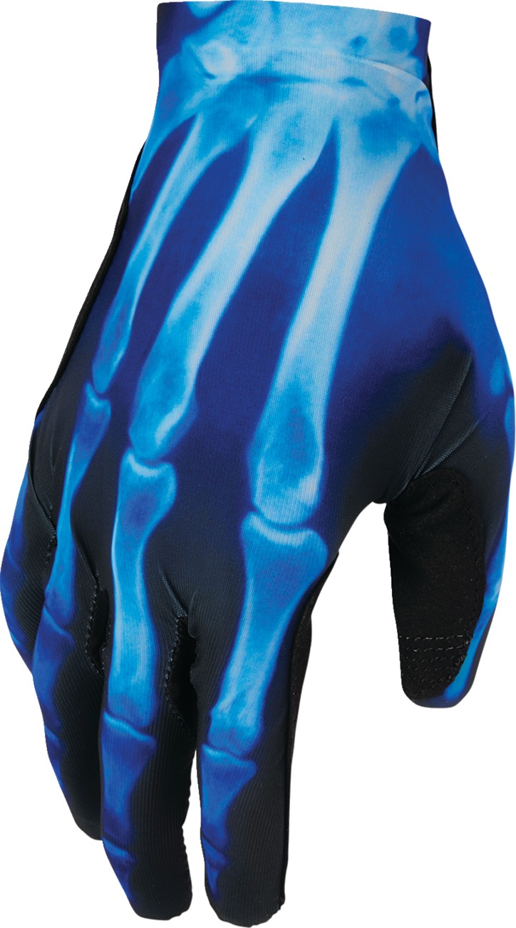 Thor Sportmode X-Ray Gloves XL Black/Blue Men's - Men's MX gloves in XL, Black/Blue - Click Image to Close