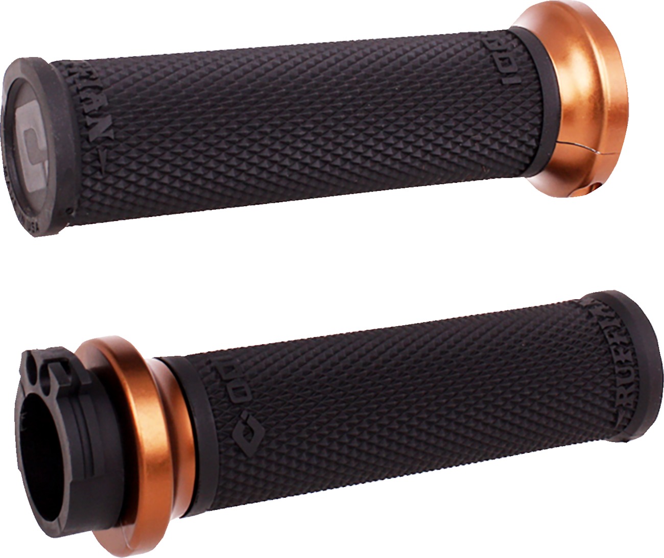ODI Ruffian Lock-On Street Grips Bronze Black Harley-Davidson - Lock-On grips For Harley-Davidson models - Click Image to Close