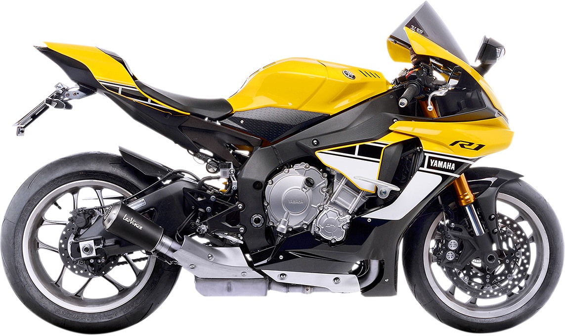 LeoVince LV-10 Black Edition Slip-On Muffler Matte Black For Yamaha YZF-R1/M - Slip-on muffler For Yamaha YZF-R1 and YZF-R1 M - Click Image to Close