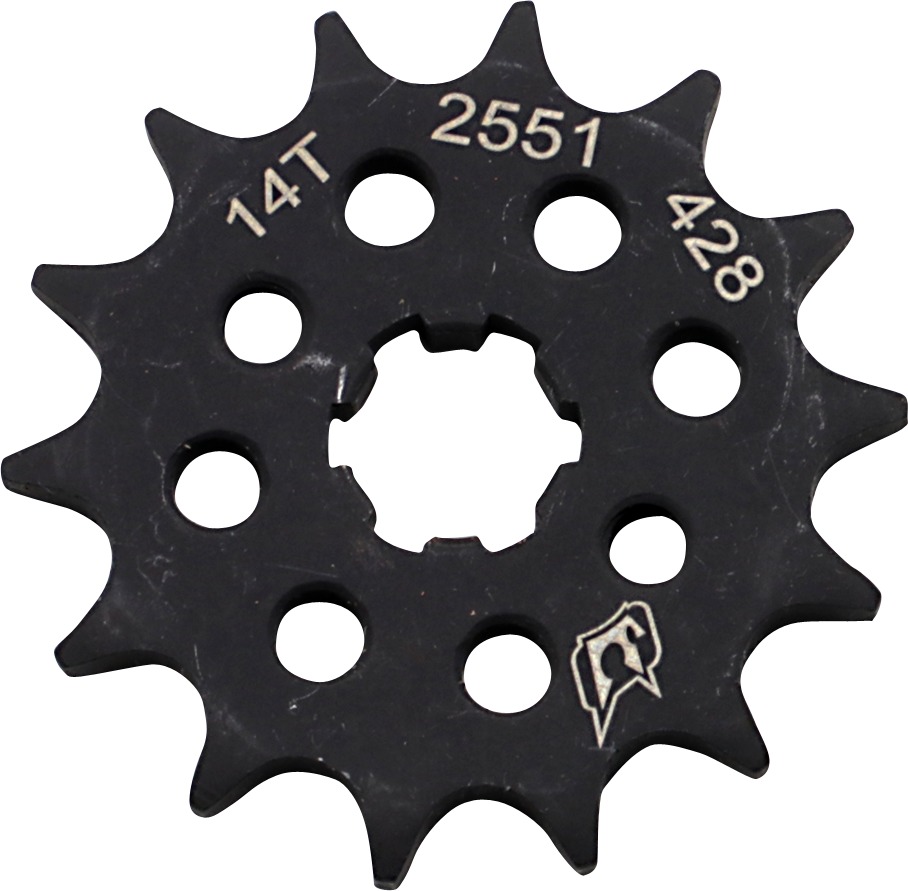 Driven 520 Steel Front Sprocket 14T Black Fits Grom/Z125 - Click Image to Close