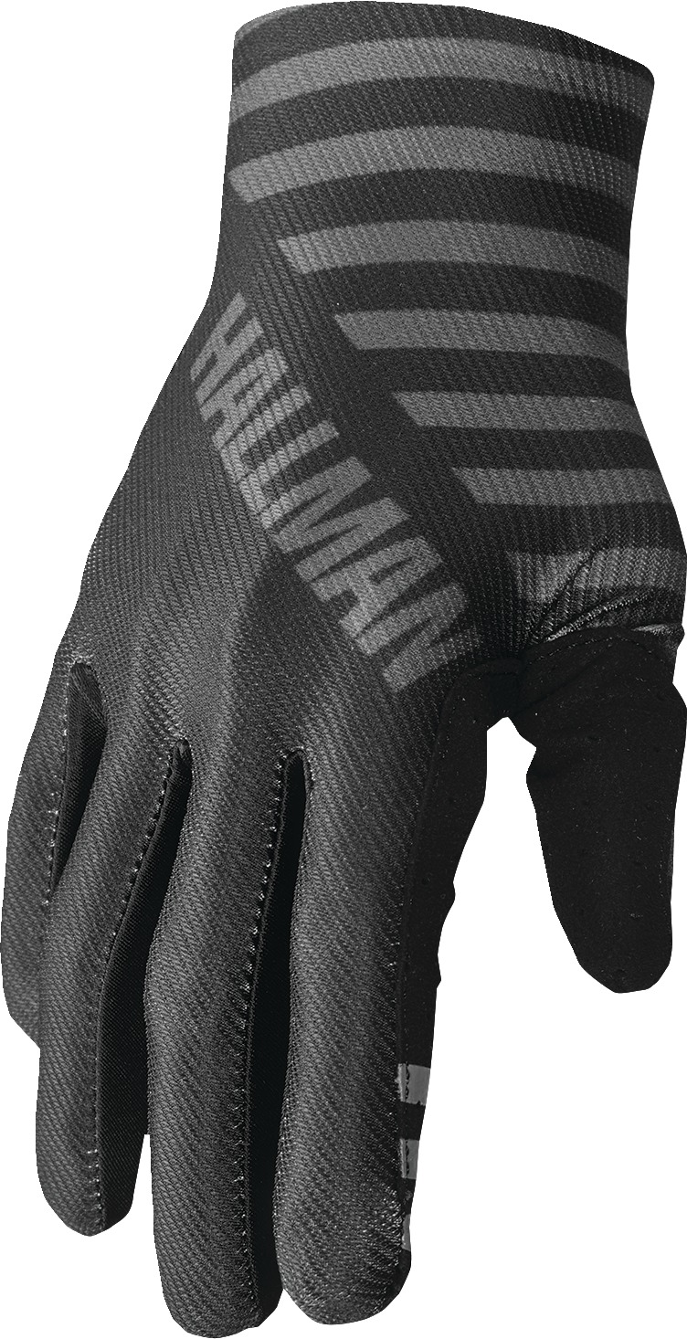 THOR Mainstay Gloves Men's 2XL Charcoal Gray/Black - Lightweight MX gloves for off-road riding - Click Image to Close