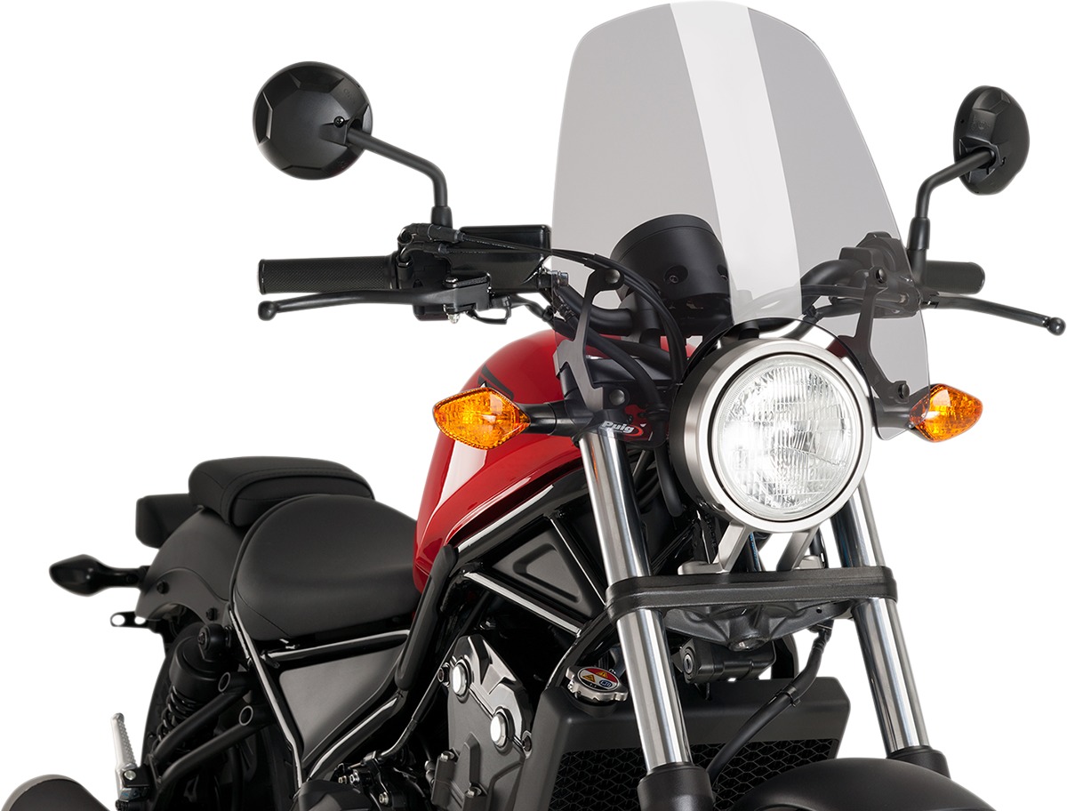 Puig Naked New Generation Touring Windscreen Smoke Fits Rebel 500 - Click Image to Close