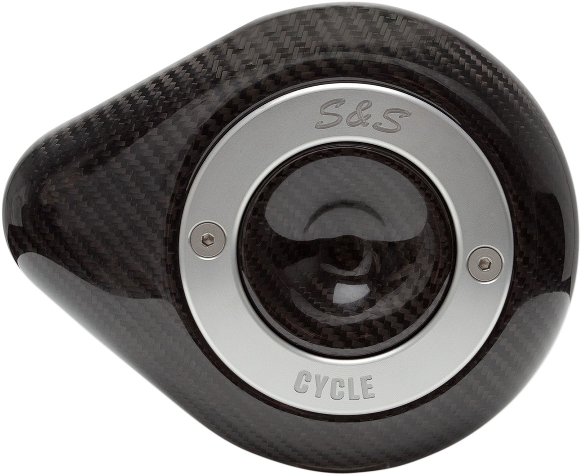 S&S Stealth Teardrop Air Cleaner Cover Carbon Fiber for Custom Models - Click Image to Close