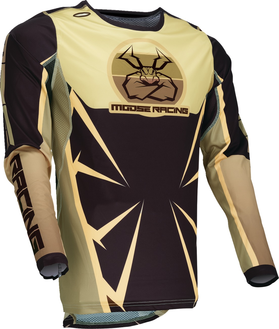 Moose Agroid Jersey Black Brown Men's Medium - Lightweight off-road jersey, men's size M - Click Image to Close