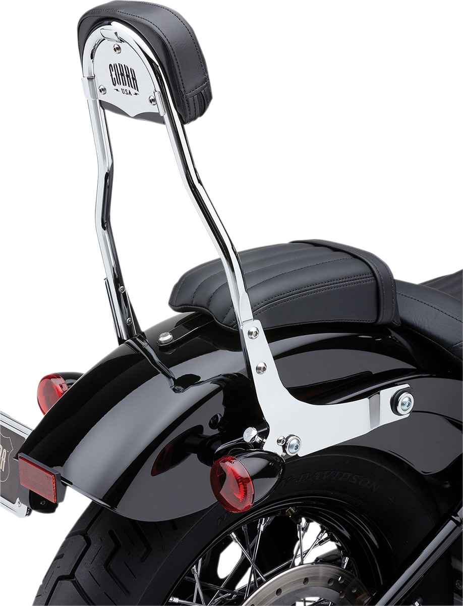 Cobra Detachable Backrest Chrome Round - Click Image to Close