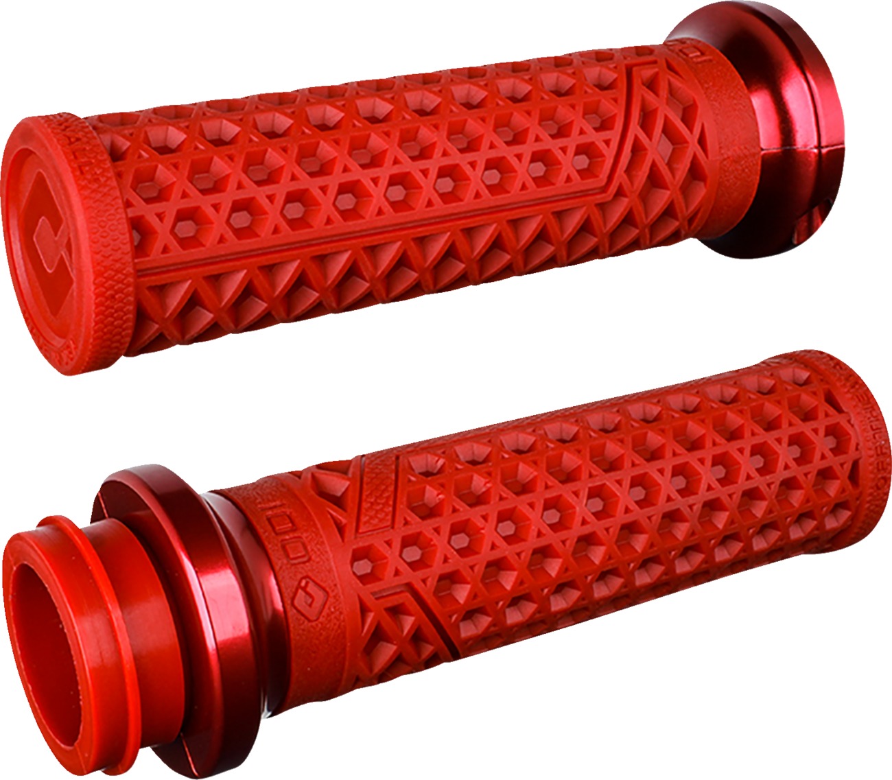 ODI Vans Signature Indian TBW 1in Grips Dark Red/Red - Original Lock-On grips for Indian 1in TBW models - Click Image to Close