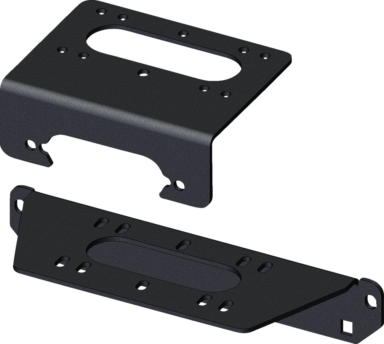 KFI Winch Mount Black Fits 18-24 Polaris Ranger 1000/XP/Crew Full Size - Click Image to Close