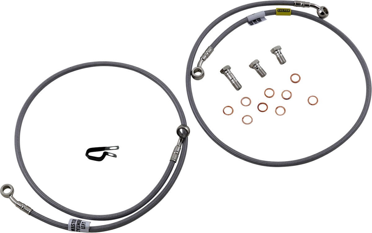 Stainless Steel Front Brake Line Kit - 2 Lines - For 07-14 Versys 650 - Click Image to Close
