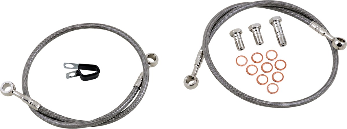 Stainless Steel Front Brake Line Kit - 2 Lines - For 03-04 R6 & 06-09 R6S - Click Image to Close
