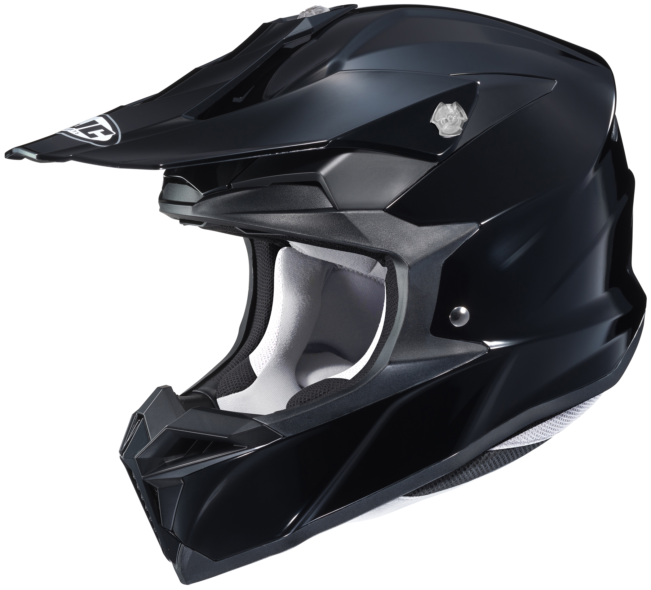 i50 Solid Black Off-Road Helmet Large - Click Image to Close