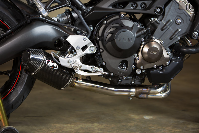 Carbon Fiber Slip On Exhaust w/ Link Pipe - For 14-20 Yamaha FZ09/MT09 - Click Image to Close