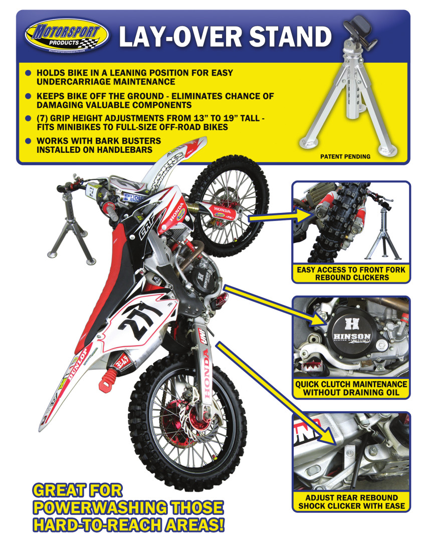 Lay Over Offroad Motorcycle Stand - Click Image to Close