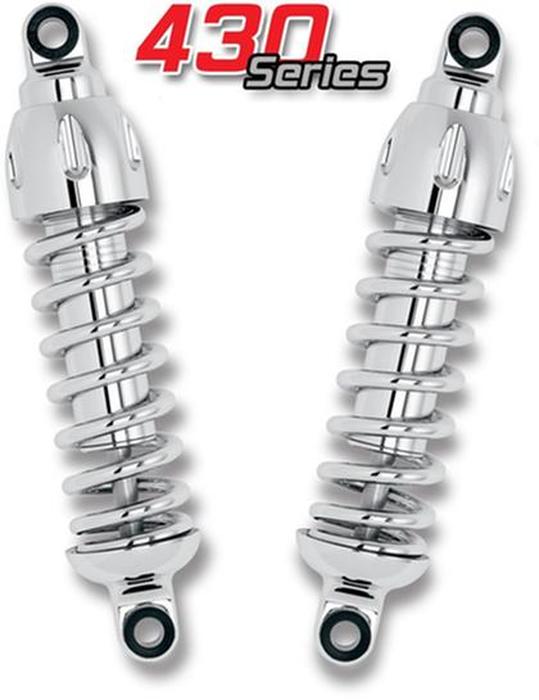 11" 430 Series Shocks Chrome - For 79-03 Harley-Davidson XL - Click Image to Close