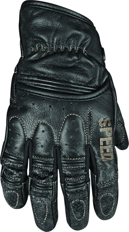 Speed and Strength Rust and Redemption Gloves Black - Large - Men's leather riding gloves, Large, Black - Click Image to Close