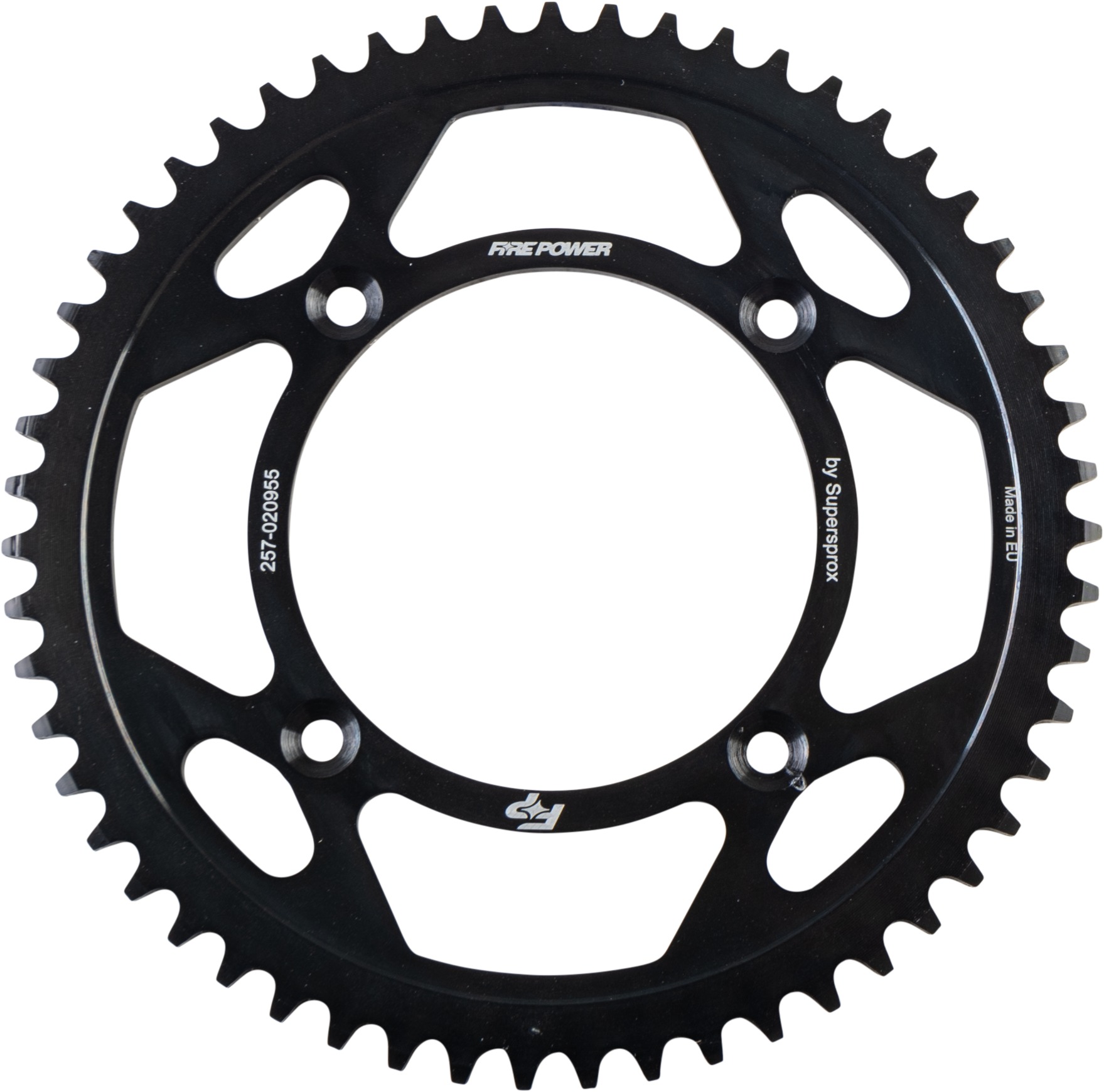 Fire Power Rear Steel Sprocket 55T Black For Honda CR80R CR85R CR150R - 55 tooth steel rear sprocket For Honda CR/CRF 80-150 - Click Image to Close
