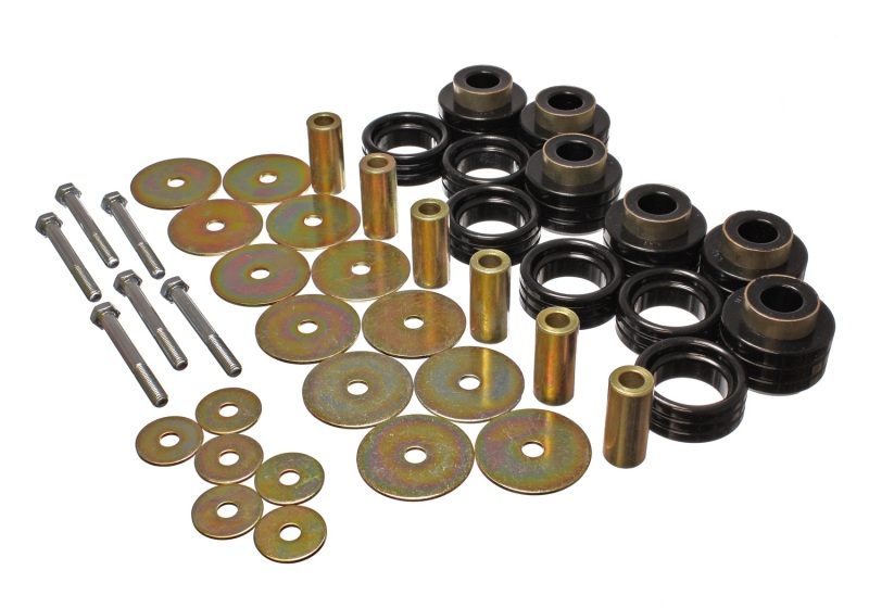 Body Mount Set with Hardware - Black - Energy Suspension 5.4113G - Click Image to Close