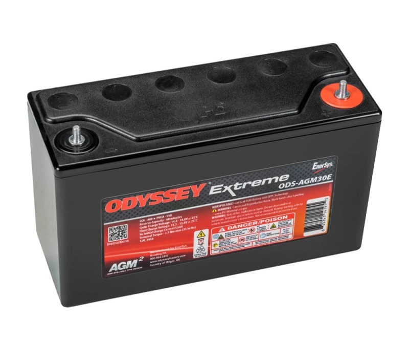 Odyssey Battery ODS-AGM30E Powersport Extreme AGM Battery PC950 - Extreme AGM battery for powersports, 6mm stud post - Click Image to Close