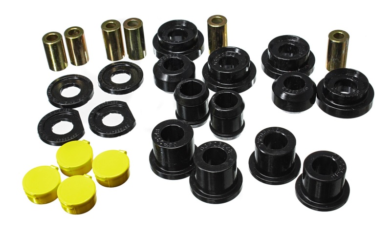 Black Rear Trailing Arm & Knuckle Bushing Set Fits 06-11 Honda Civic - Click Image to Close