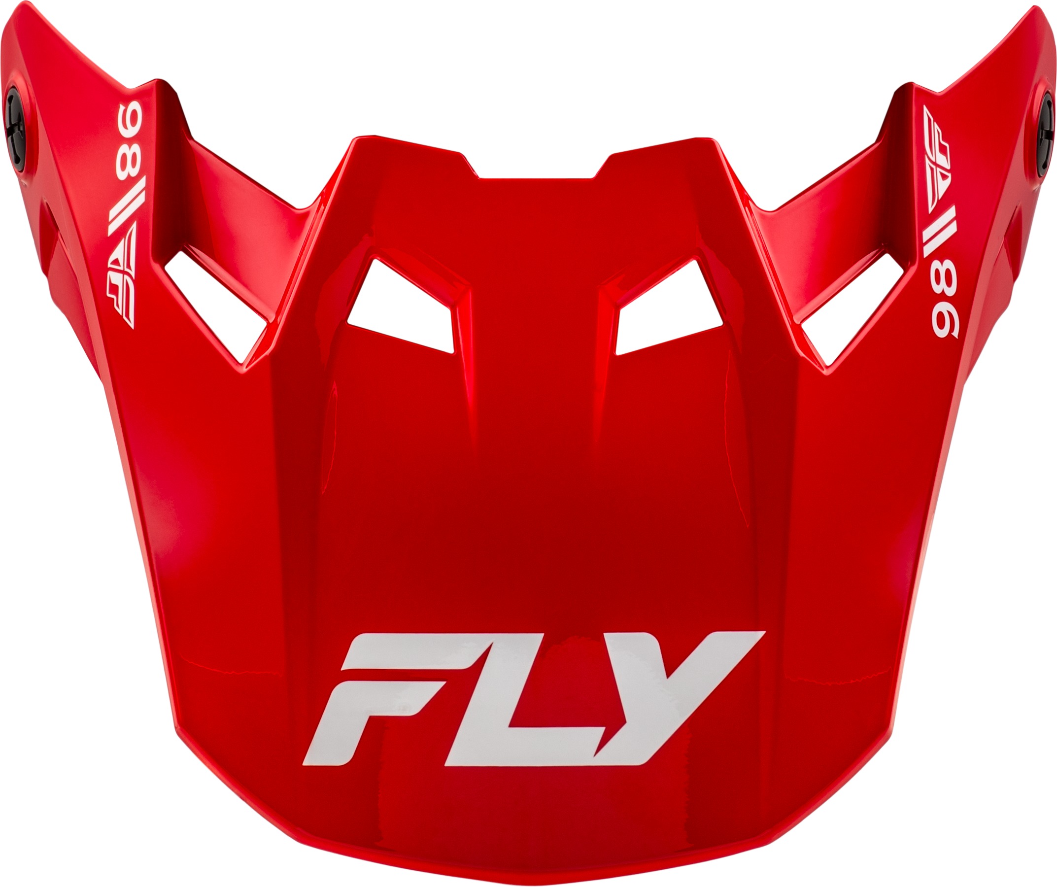 FLY Racing Formula CC Objective Visor Red/White YL/SM - Helmet visor for Formula CC Red/White YL/SM - Click Image to Close