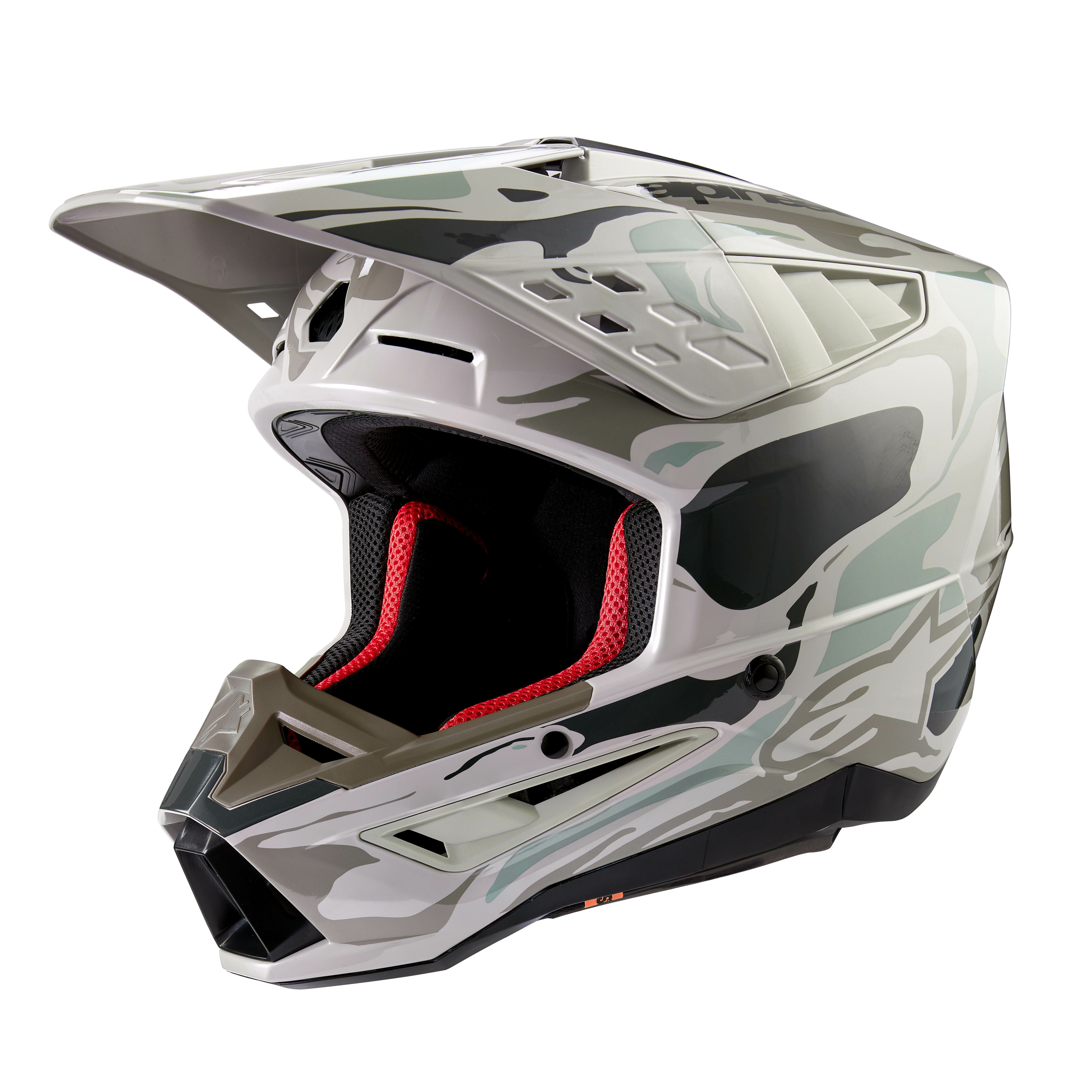Alpinestars S-M5 Mineral Helmet XL Warm Grey/Celadon Green Offroad - Offroad XL helmet in Warm Grey/Celadon Green - Click Image to Close