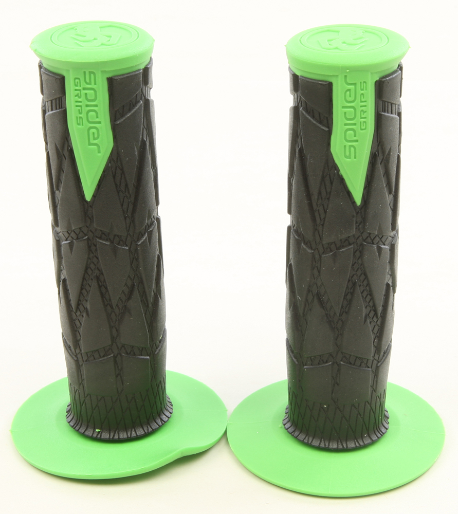 M1 Dual Density 7/8" Off Road Grips - Green & Black - Click Image to Close
