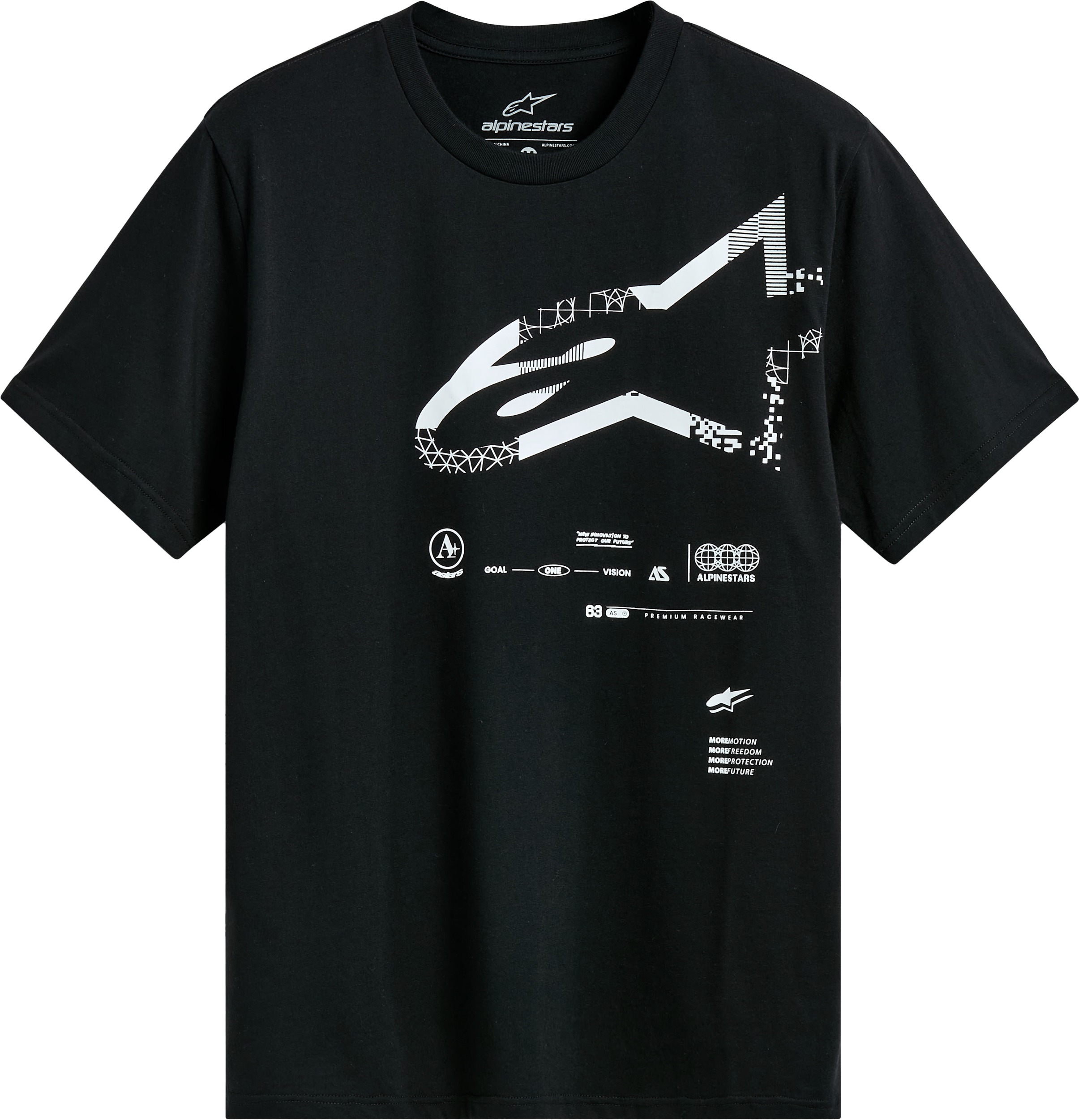 Alpinestars Geografica SS CSF Tee Black Medium Men's - Men's short sleeve tee in black, size medium - Click Image to Close