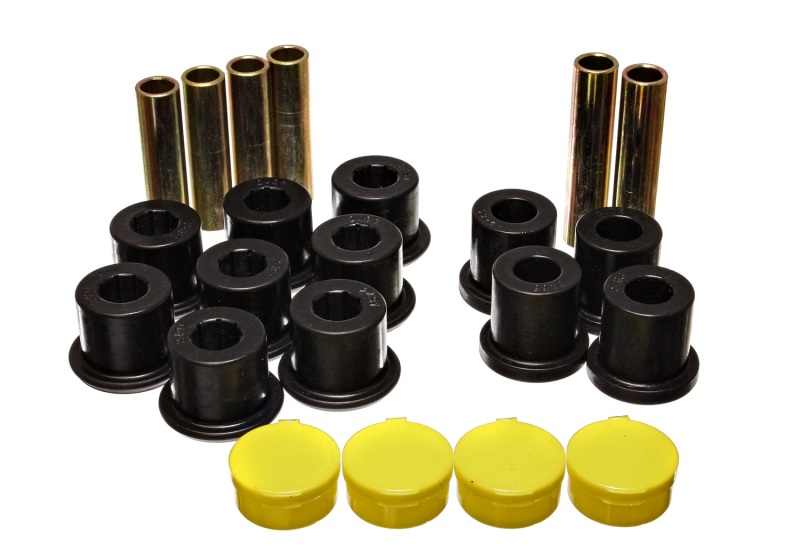 Black Rear Leaf Spring Bushing Set by Energy Fits 98-03 Dodge Durango - Click Image to Close