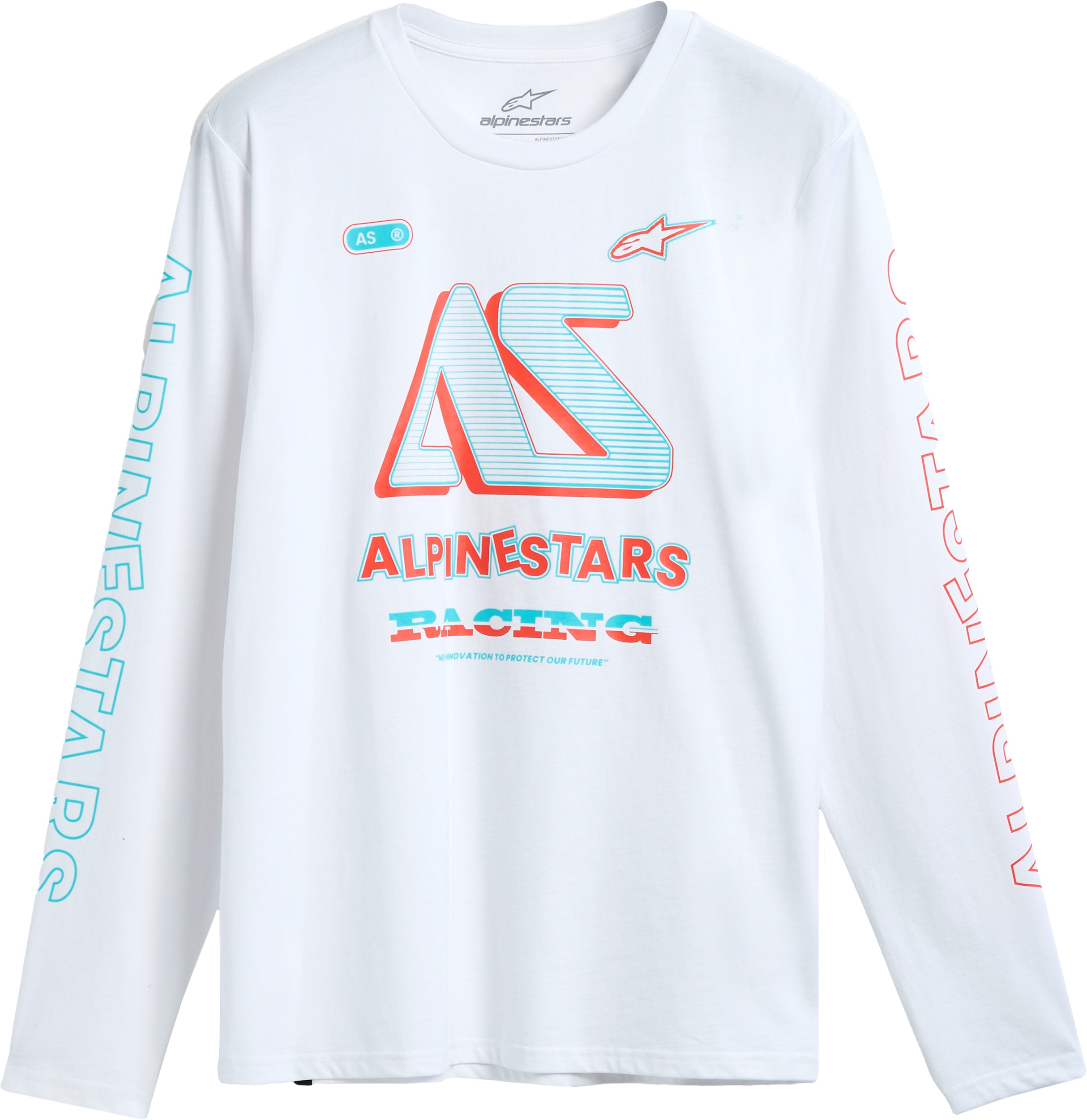 Alpinestars Ayess LS CSF Tee White Medium Men's Long Sleeve Shirt - Men's white long sleeve tee, size medium - Click Image to Close