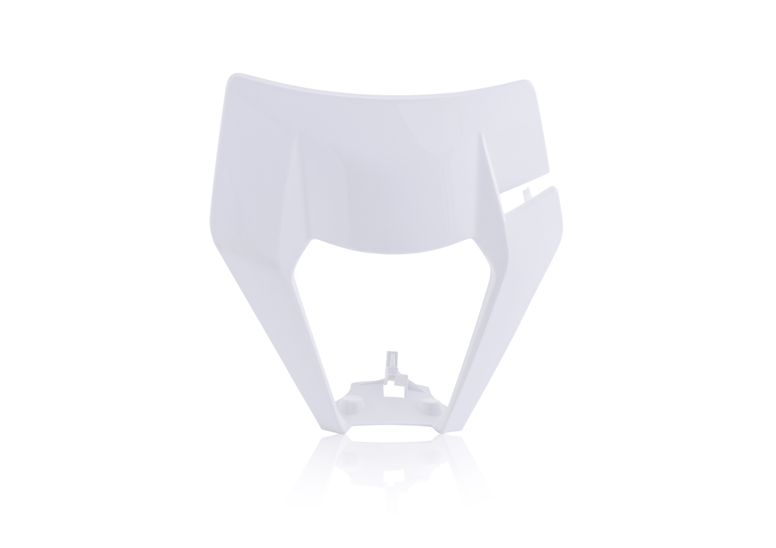 Acerbis Headlight Mask White For KTM 150 250 300 350 450 500 XC-W EXC - White headlight cover For KTM XC-W EXC 150-500 - Click Image to Close