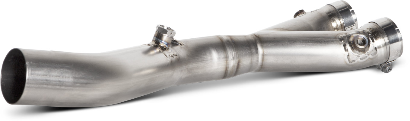 Akrapovic Titanium Link Pipe Silver Fits 17-21 Yamaha FZ-10 MT-10 - Click Image to Close