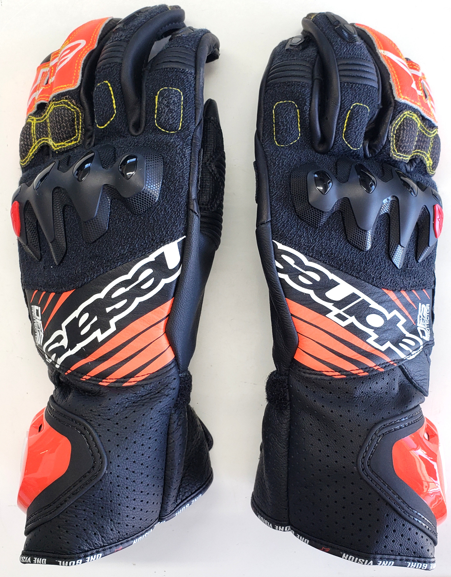 Alpinestars GP Tech v2 Gloves Black/White/Red 2XL Men's *OB* - Advanced race gloves in 2XL by Alpinestars - Click Image to Close