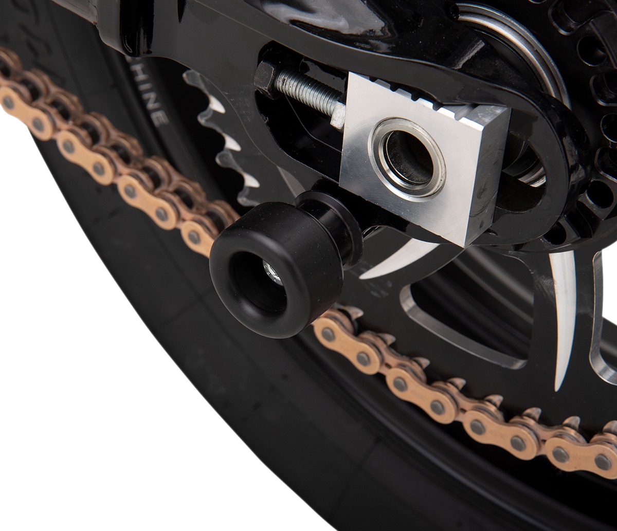 Swingarm Slider Spools Black 10MM - For 98-10 Kawasaki ER6N Swingarm Slider Spools Black 10MM - For 98-10 Kawasaki ER6N