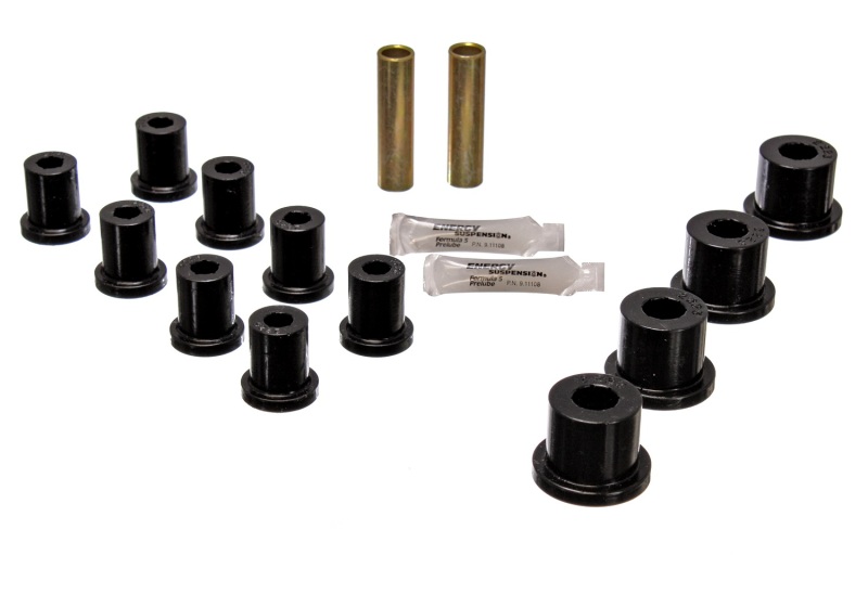 Energy Suspension Leaf Spring Bushing Set - Black Fits Jeep - Click Image to Close