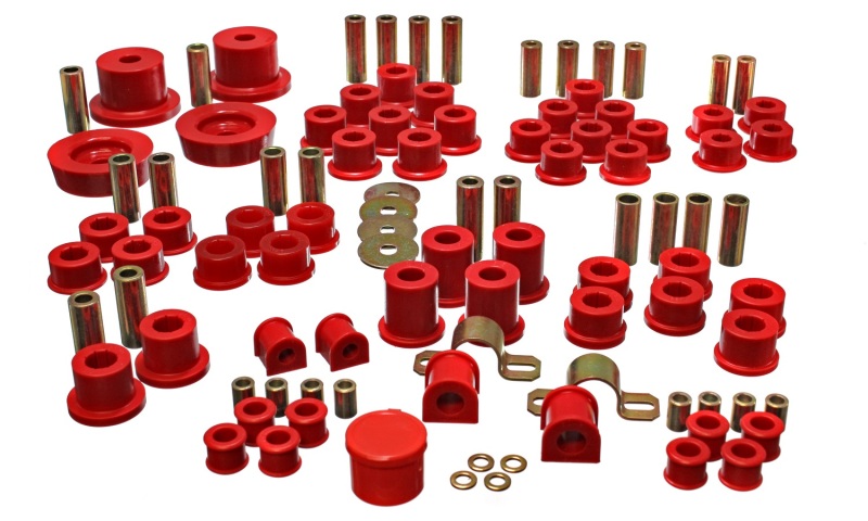 Energy Suspension Red Hyper-Flex Master Bushing Set Fits 90-97 Mazda Miata - Click Image to Close