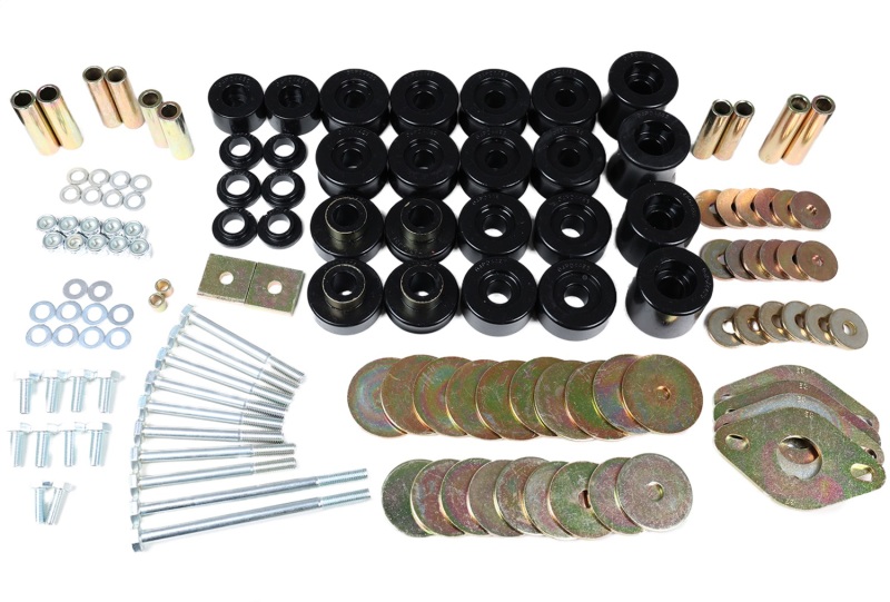 Body Mount Set w/ Hardware - Black Fits 91-97 Toyota Land Cruiser FJ80 - Click Image to Close