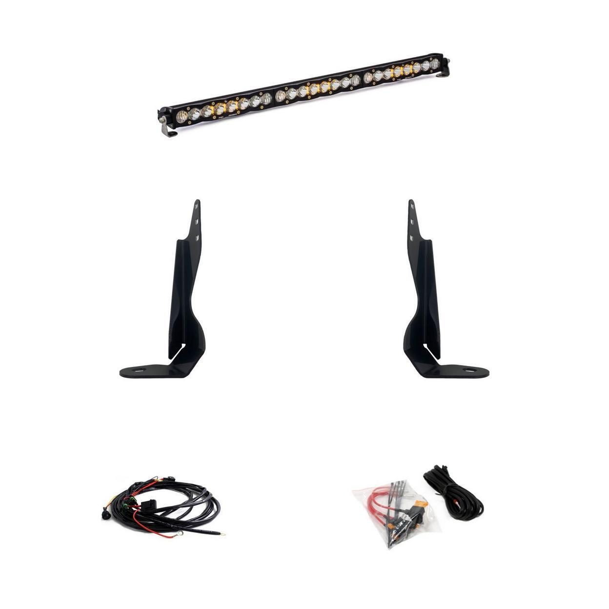 30in Grille LED Light Bar Kit S8 Driving Combo Fits 2020+ GMC 2500/3500 - Click Image to Close