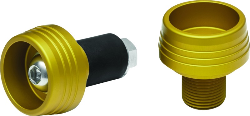 Kuryakyn Lodestar Front Axle Slider Gold - Pair - Click Image to Close