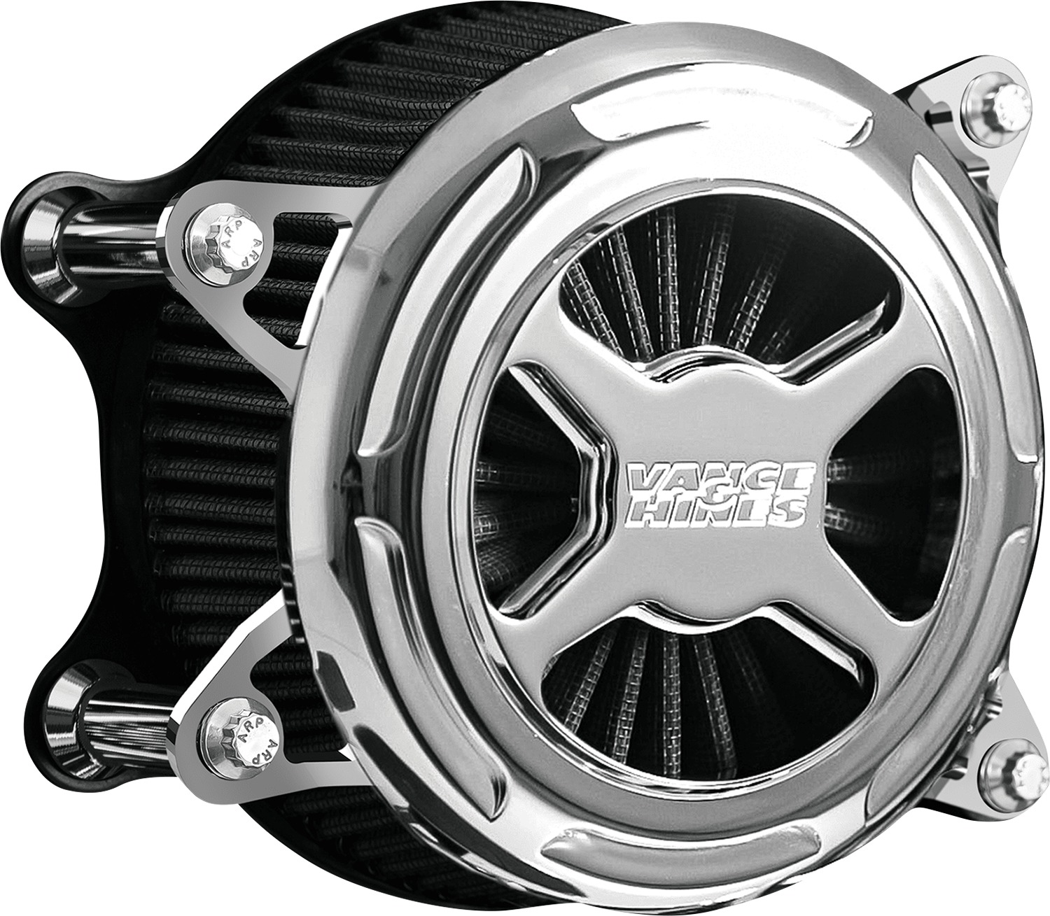 Vance & Hines VO2 X Air Intake Chrome Fits 07-22 EFI Harley Models - Click Image to Close
