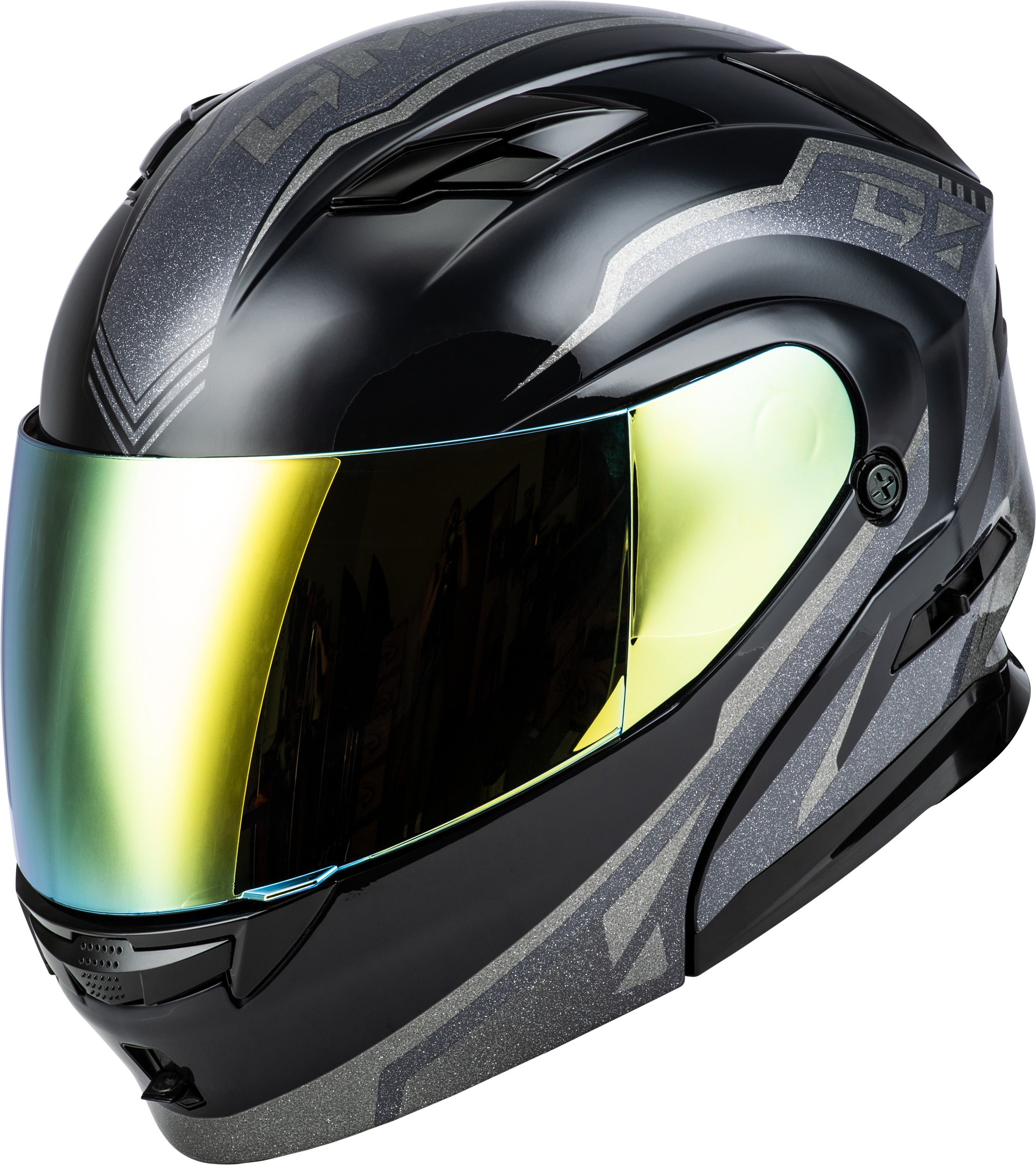 GMAX MD-01 Volta Helmet Grey/Silver Metallic - Medium - Click Image to Close