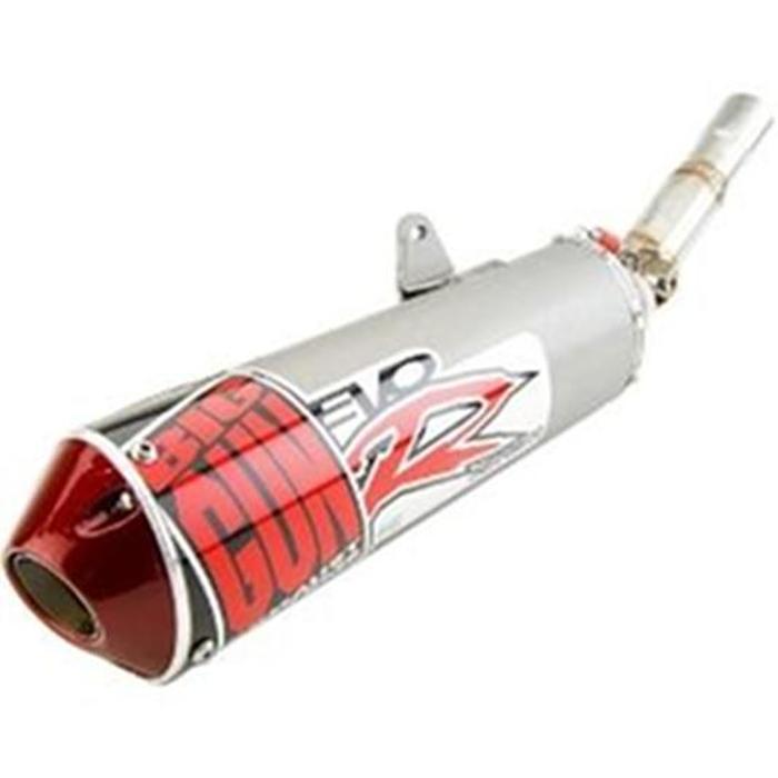 Big Gun EVO R Slip-On Exhaust Silver/Red Fits 01-14 Honda TRX250EX & X - Click Image to Close