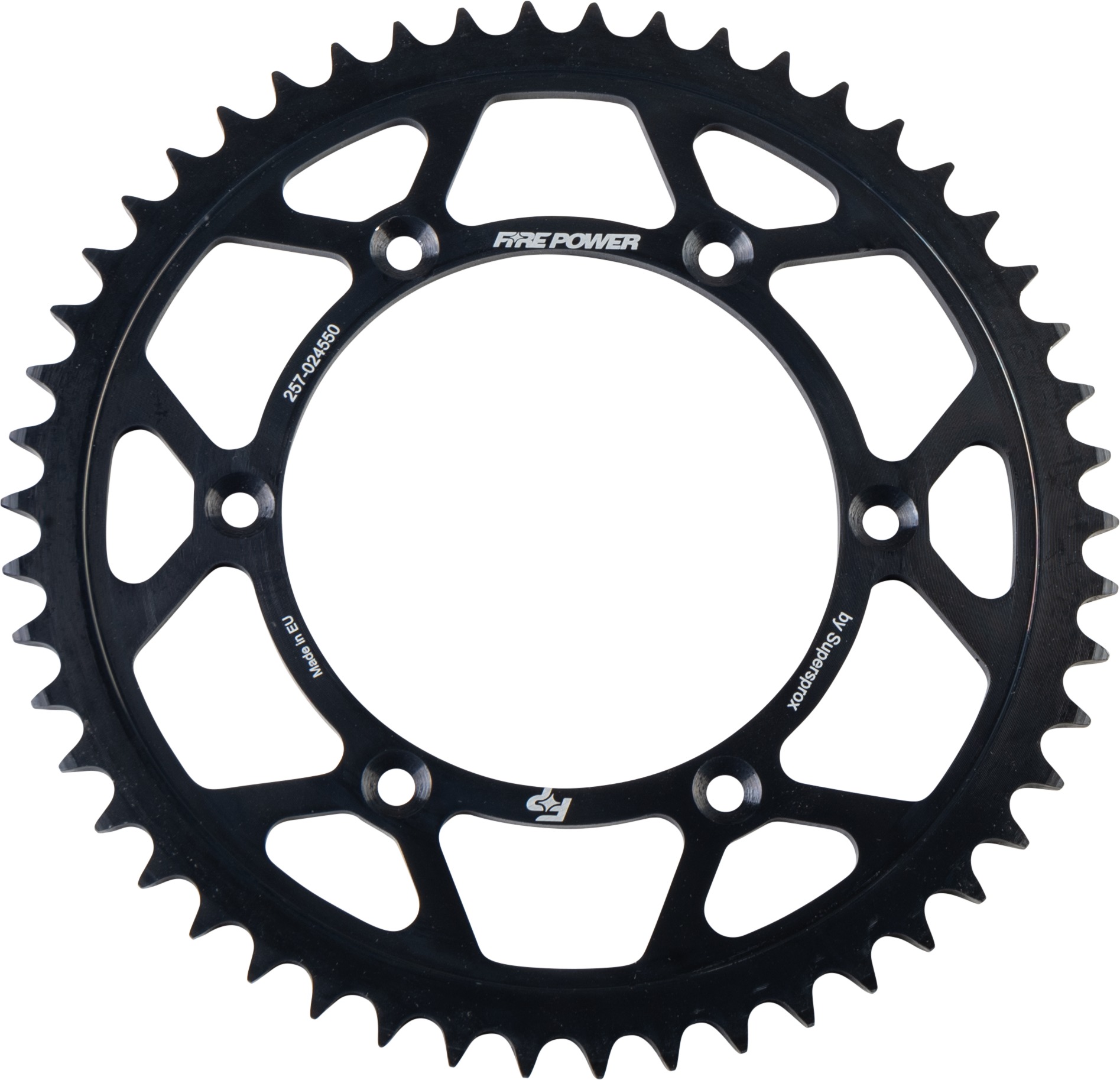 Fire Power Rear Steel Sprocket 50 Tooth Black - 50T rear steel sprocket, black finish - Click Image to Close