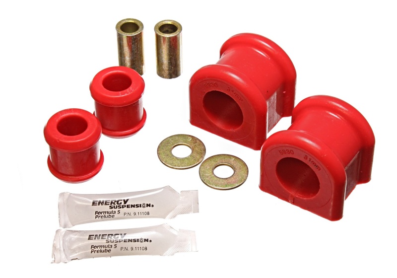 Red Front 31mm Sway Bar Bushing Set Fits 07-11 Jeep Wrangler JK - Click Image to Close