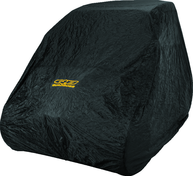 QuadBoss UTV Cover Crew - Black - Fits up to 158.5 x 62 x 75.5 in. UTVs - Click Image to Close