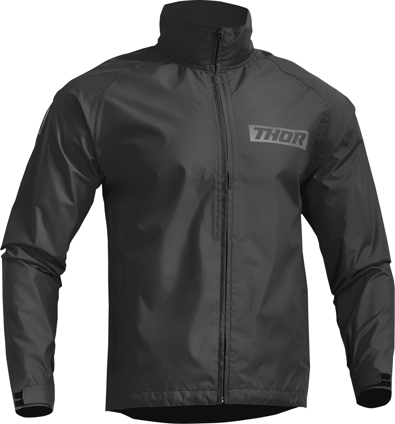 Thor Pack Jacket Black Large Men's Waterproof Rain Jacket - Waterproof packable rain jacket for men, size large - Click Image to Close