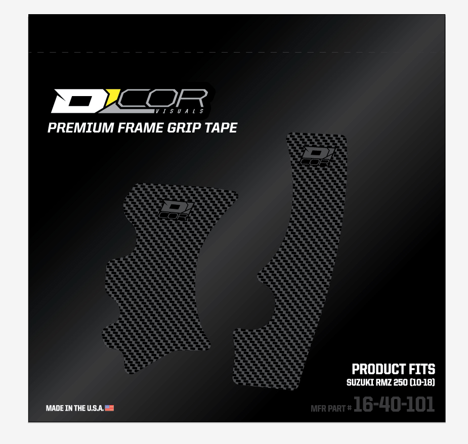 D'Cor Frame Grip Guard Decal Gray Fits 10-18 Suzuki RMZ250 - Click Image to Close