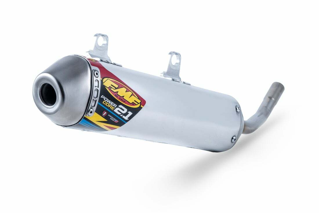 FMF Powercore 2.1 Slip-On Exhaust Silencer Silver Fits 22-24 YZ125 - Click Image to Close