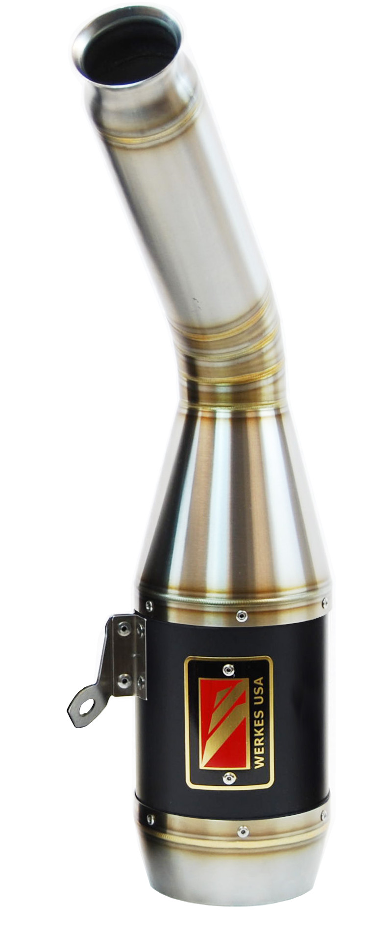 Black Center GP Slip On Exhaust - For 13-16 Triumph Street Triple, R, RX - Click Image to Close