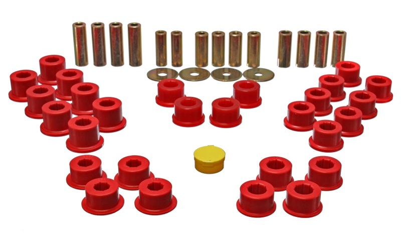 Energy Suspension Red Rear Control Arm Bushing Set Fits 90-97 Mazda Miata - Click Image to Close