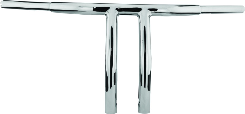 Biker's Choice Pullback 1.25" T-Bar 10" Chrome FBW Handlebars - Click Image to Close