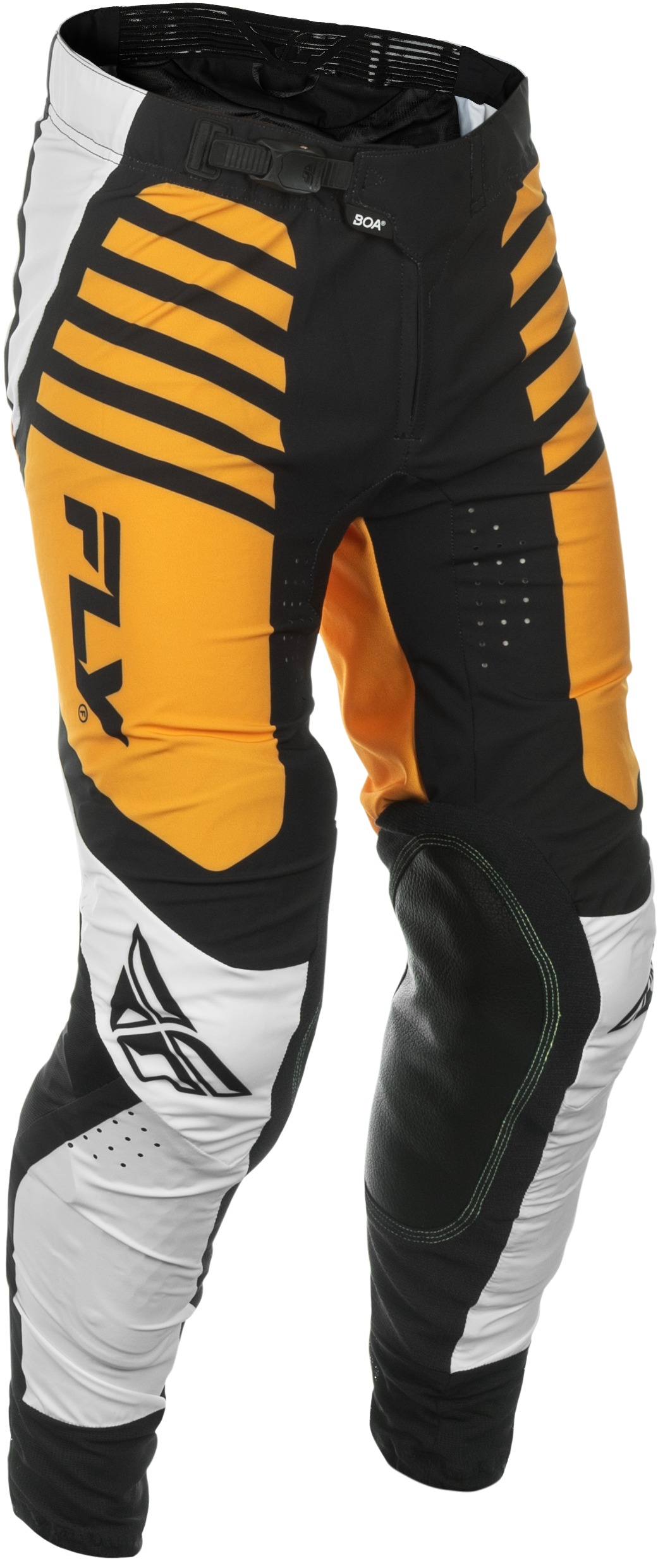 Fly Racing Youth Lite Pants White/Black/Mustard Sz 26 - Lightweight youth riding pants - Click Image to Close